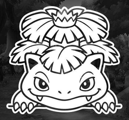 Pokemon (Venusaur Peeker)- Premium Vinyl Decal