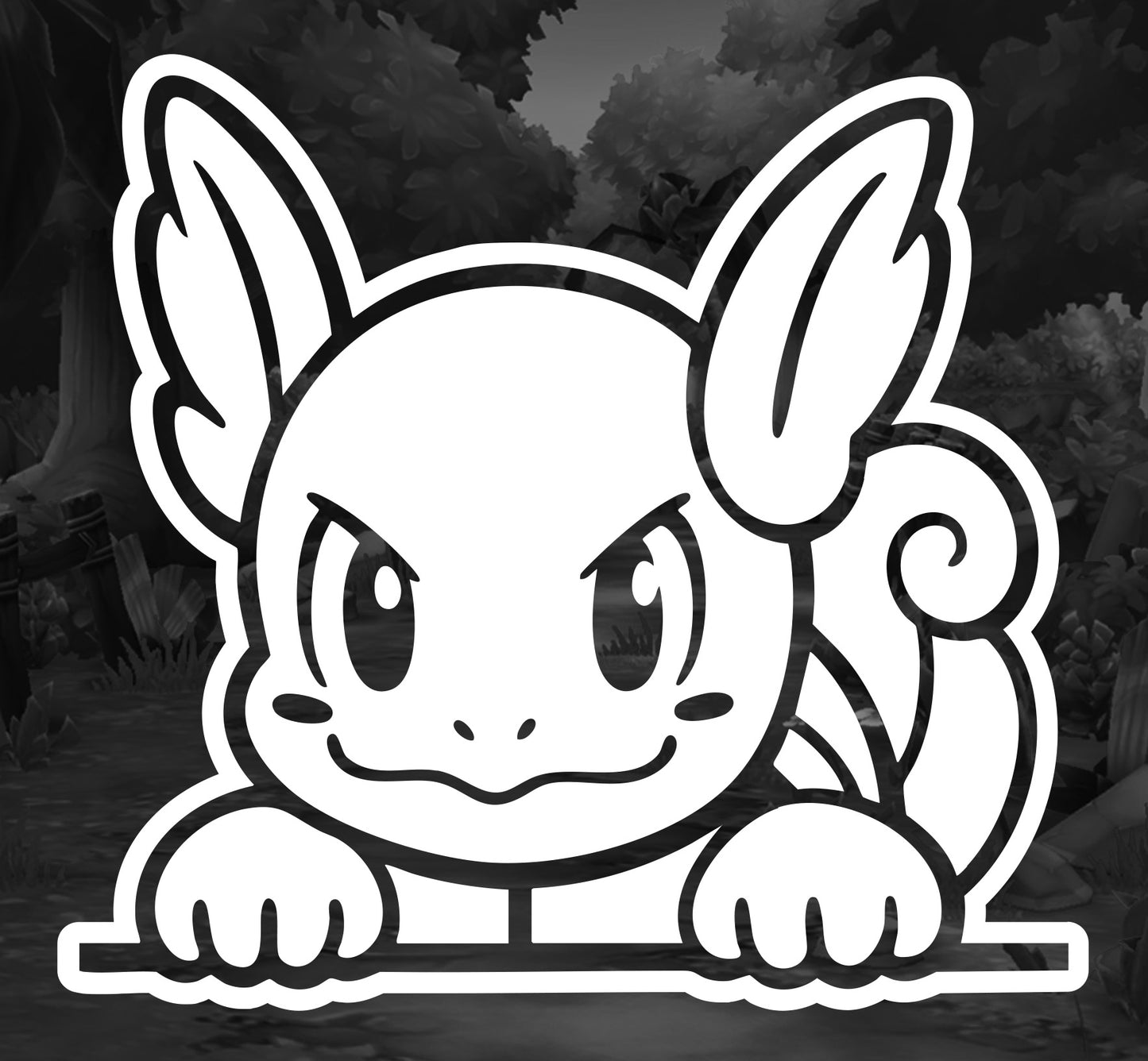 Pokemon (Wartortle Peeker)- Premium Vinyl Decal