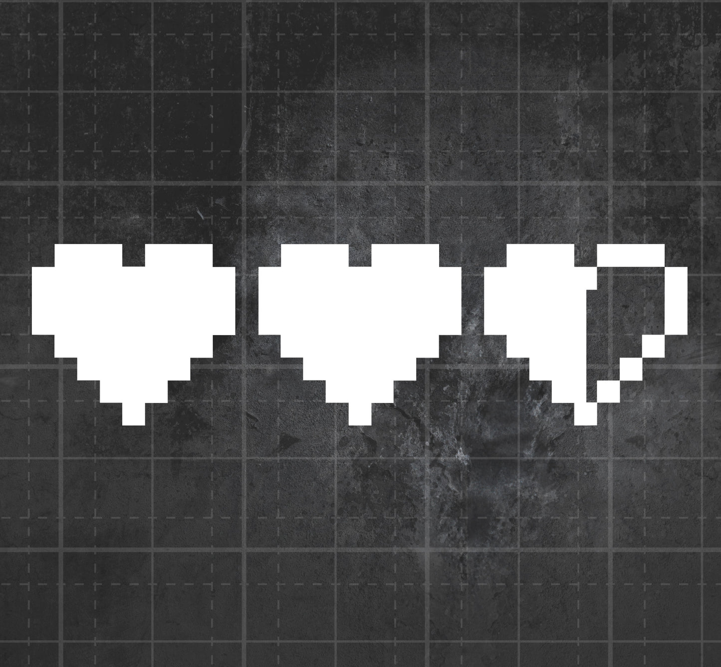 Pixelated Hearts (Zelda, Minecraft) - Premium Vinyl Decal