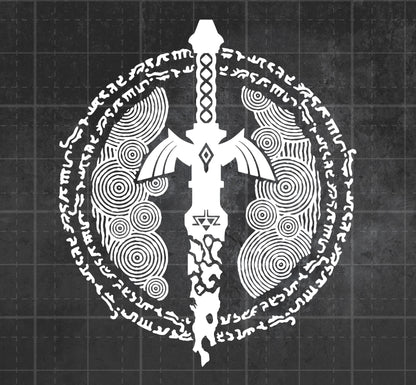 Zelda Tears of the Kingdom Logo (Large) - Premium Vinyl Decal